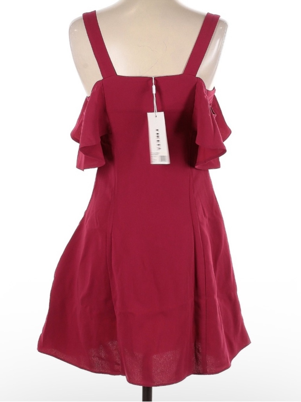 Likely Bellamy Dress Red Off Shoulder Fit Flare Mini Dress Size 2 NWT - Picture 3 of 5